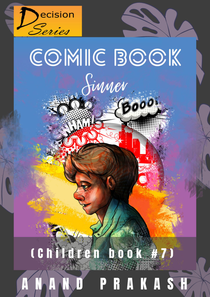 Comic book sinner book cover with decision merged copy